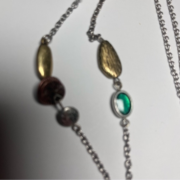 Long length 2-strands gold & colored jewels/18” - Picture 11 of 12